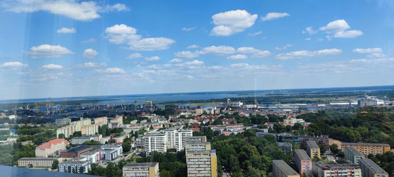 Aleda Tower, 14 Floor, Balkon Apartment Szczecin Exterior photo
